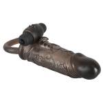 Rebel zvětšující vibrační návlek na penis - černý