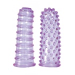 Návleky na prst Soft + Bumpy fialový