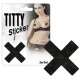 Titty Sticker Ozdoby na bradavky křížky - černé