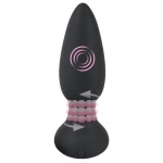 Black Velvets Remote Controlled Silicone Rotating & Vibrating Plug